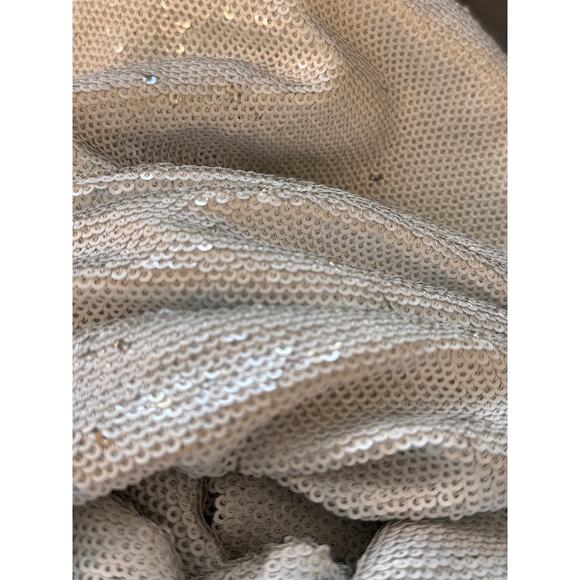 NWT DRESS THE POPULATION Silver Emilia Sequin Long Sleeve Cocktail Dress Size XL - Picture 8 of 12